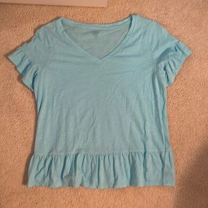 Cute V-Neck Ruffle Top